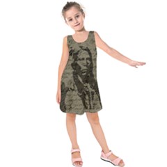 Indian Chief Kids  Sleeveless Dress by Valentinaart