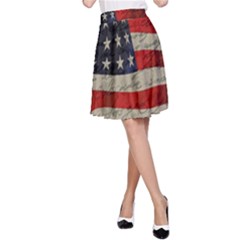 Vintage American Flag A-line Skirt