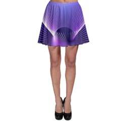 Abstract Fractal 3d Purple Artistic Pattern Line Skater Skirt