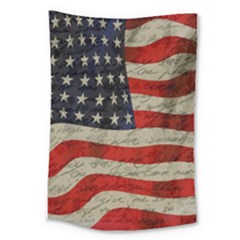 Vintage American Flag Large Tapestry by Valentinaart