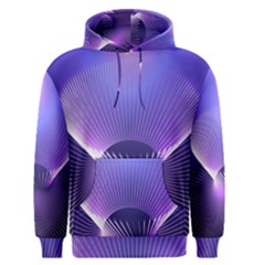 Abstract Fractal 3d Purple Artistic Pattern Line Men s Pullover Hoodie by Simbadda