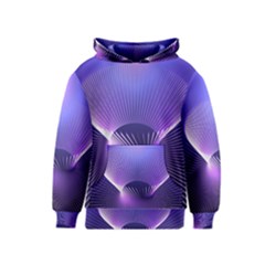 Abstract Fractal 3d Purple Artistic Pattern Line Kids  Pullover Hoodie by Simbadda