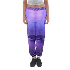 Abstract Fractal 3d Purple Artistic Pattern Line Women s Jogger Sweatpants