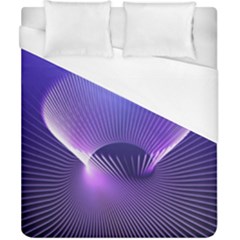 Abstract Fractal 3d Purple Artistic Pattern Line Duvet Cover (california King Size)