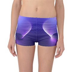 Abstract Fractal 3d Purple Artistic Pattern Line Reversible Bikini Bottoms