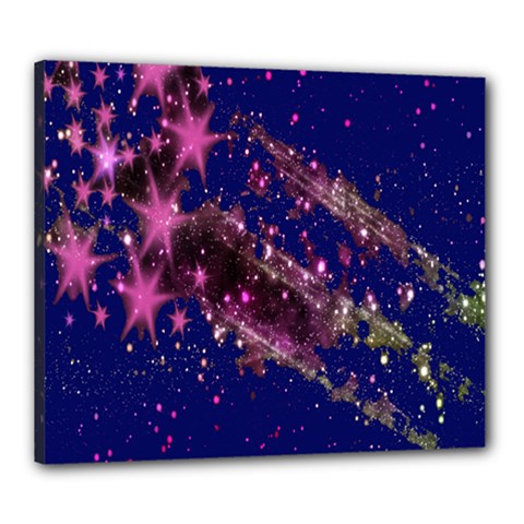 Stars Abstract Shine Spots Lines Canvas 24  X 20 