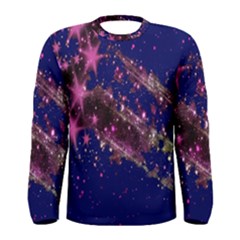 Stars Abstract Shine Spots Lines Men s Long Sleeve Tee