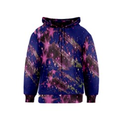 Stars Abstract Shine Spots Lines Kids  Zipper Hoodie by Simbadda