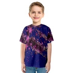 Stars Abstract Shine Spots Lines Kids  Sport Mesh Tee