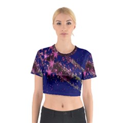 Stars Abstract Shine Spots Lines Cotton Crop Top