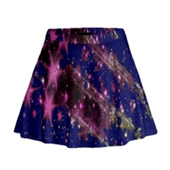 Stars Abstract Shine Spots Lines Mini Flare Skirt