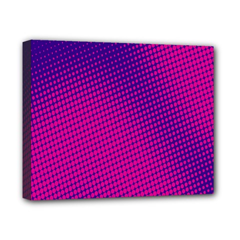 Retro Halftone Pink On Blue Canvas 10  X 8 