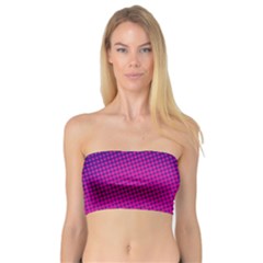 Retro Halftone Pink On Blue Bandeau Top