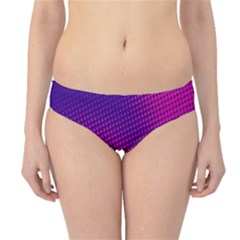 Retro Halftone Pink On Blue Hipster Bikini Bottoms