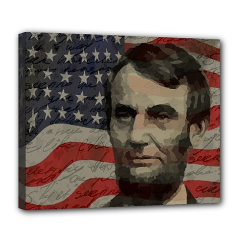 Lincoln Day  Deluxe Canvas 24  X 20   by Valentinaart