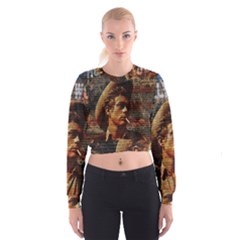 James Dean   Women s Cropped Sweatshirt by Valentinaart