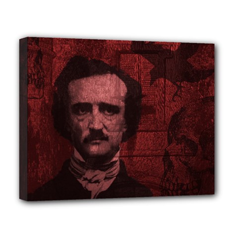 Edgar Allan Poe  Deluxe Canvas 20  X 16   by Valentinaart