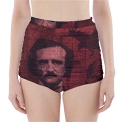 Edgar Allan Poe  High-waisted Bikini Bottoms by Valentinaart