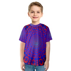 Binary Code Optical Illusion Rotation Kids  Sport Mesh Tee