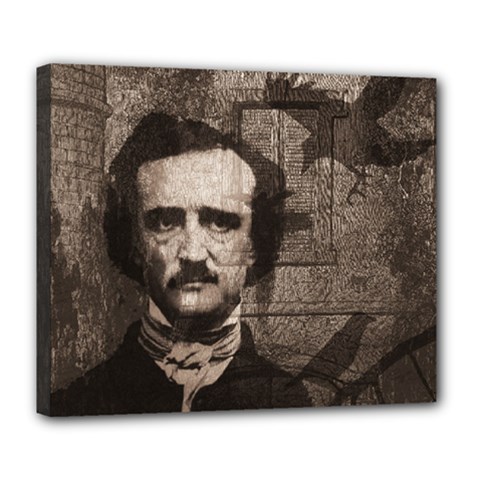 Edgar Allan Poe  Deluxe Canvas 24  X 20   by Valentinaart