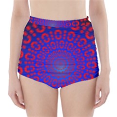 Binary Code Optical Illusion Rotation High-waisted Bikini Bottoms