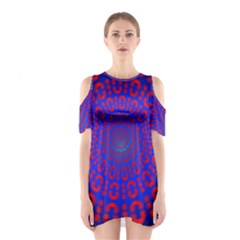 Binary Code Optical Illusion Rotation Shoulder Cutout One Piece