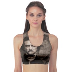 Edgar Allan Poe  Sports Bra by Valentinaart