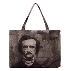 Edgar Allan Poe  Medium Tote Bag by Valentinaart