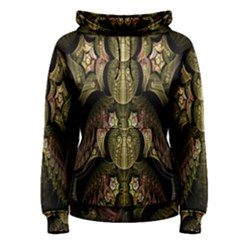 Fractal Abstract Patterns Gold Women s Pullover Hoodie