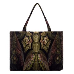 Fractal Abstract Patterns Gold Medium Tote Bag