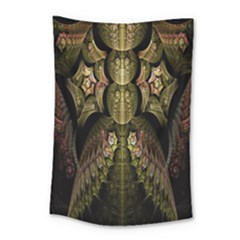 Fractal Abstract Patterns Gold Small Tapestry