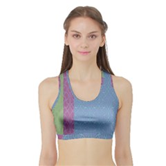 Fine Line Pattern Background Vector Sports Bra With Border by Simbadda