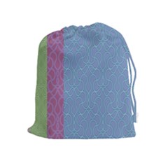 Fine Line Pattern Background Vector Drawstring Pouches (extra Large)