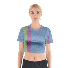 Fine Line Pattern Background Vector Cotton Crop Top by Simbadda