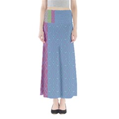 Fine Line Pattern Background Vector Maxi Skirts