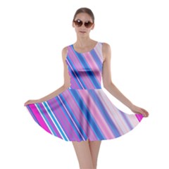 Line Obliquely Pink Skater Dress by Simbadda