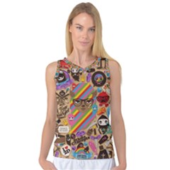 Background Images Colorful Bright Women s Basketball Tank Top by Simbadda