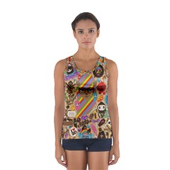 Background Images Colorful Bright Women s Sport Tank Top 