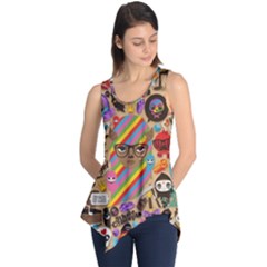 Background Images Colorful Bright Sleeveless Tunic by Simbadda