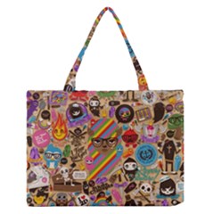 Background Images Colorful Bright Medium Zipper Tote Bag by Simbadda