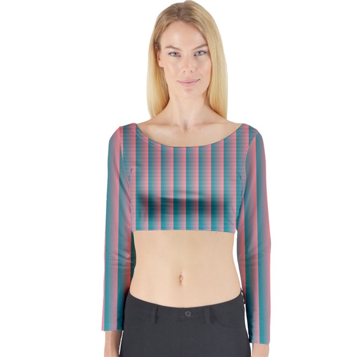 Hald Simulate Tritanope Color Vision With Color Lookup Tables Long Sleeve Crop Top