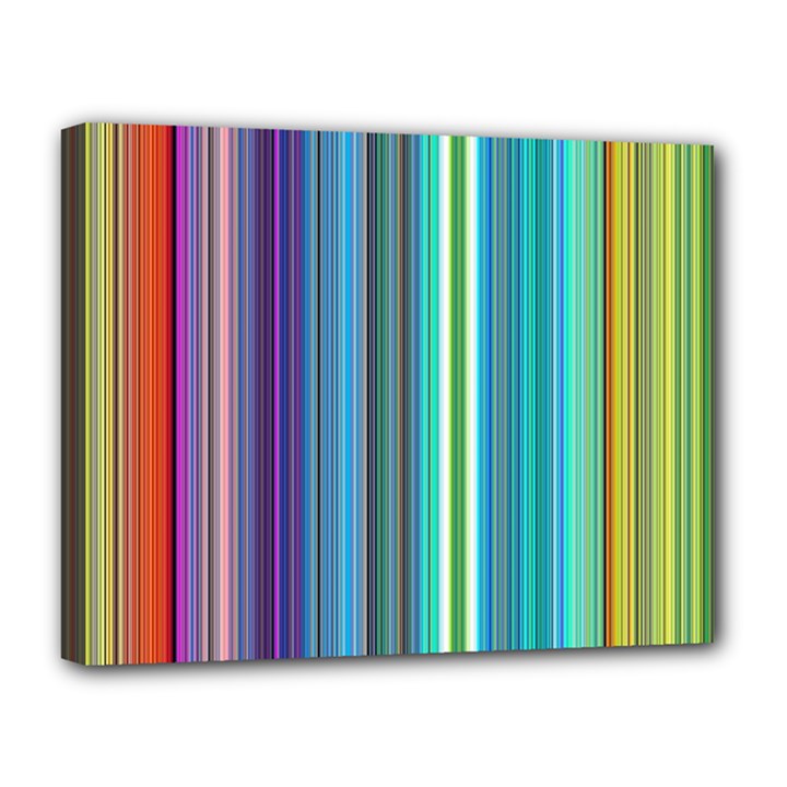 Color Stripes Canvas 14  x 11 