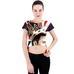 Freddie Mercury Crew Neck Crop Top