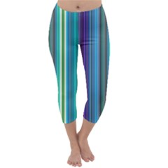 Color Stripes Capri Winter Leggings  by Simbadda