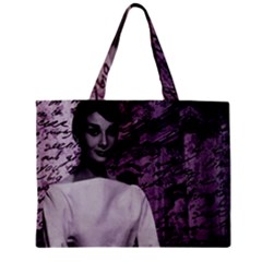 Audrey Hepburn Zipper Mini Tote Bag by Valentinaart