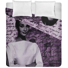 Audrey Hepburn Duvet Cover Double Side (california King Size) by Valentinaart