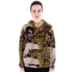 Audrey Hepburn Women s Zipper Hoodie by Valentinaart