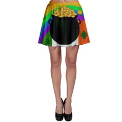 Pot Of Gold Skater Skirt by Valentinaart