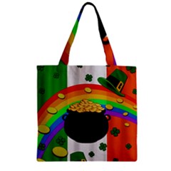 Pot Of Gold Zipper Grocery Tote Bag by Valentinaart