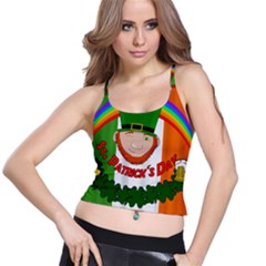 St  Patricks Day  Spaghetti Strap Bra Top by Valentinaart